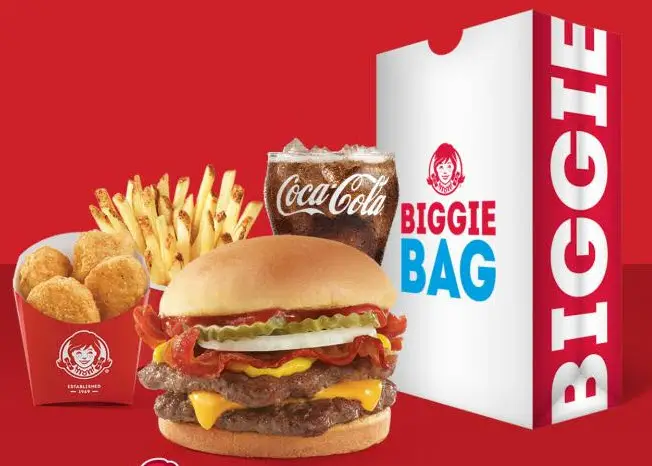 Promotional photo of Wendy's Biggie Bag