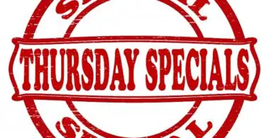 Thursday Specials and Deals