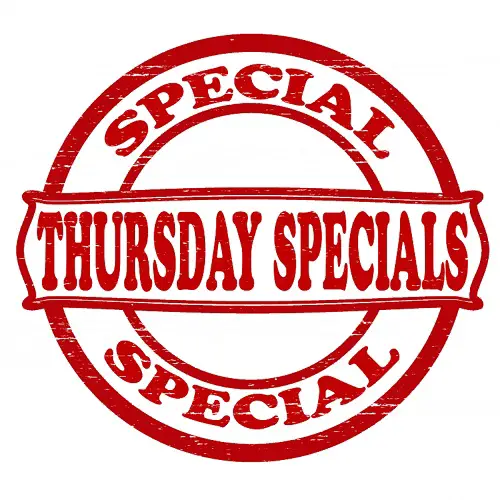 Thursday Restaurant Deals and Specials