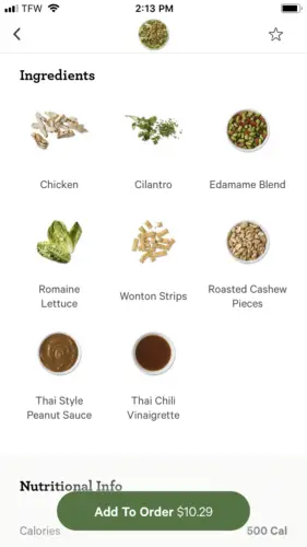 Panera Bread App Ingredients