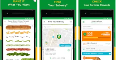 Subway Mobile App Pictures