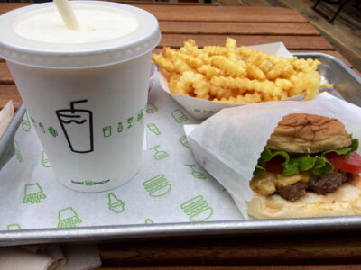 Shake Shack Burger, Fries and Shake