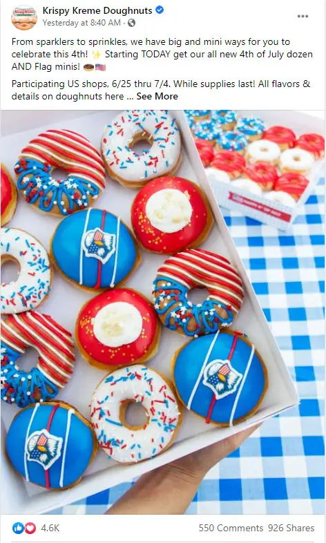 Krispy Kreme Independence Day Doughnuts