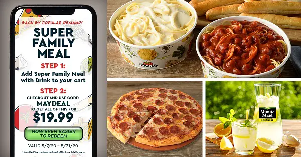 Fazoli’s Coupon $19.99 Super Family Meal | EatDrinkDeals