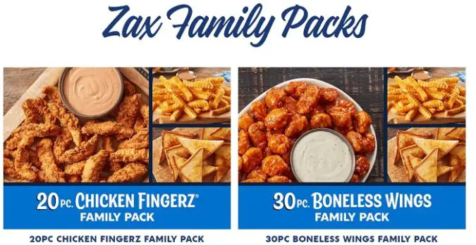 Zaxby's Menu Special - Family Packs