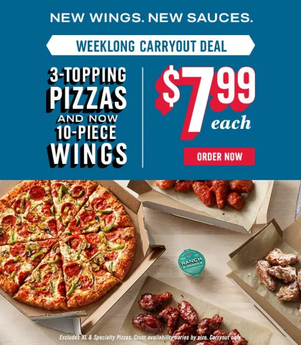 Domino's $7.99 Carryout Deals