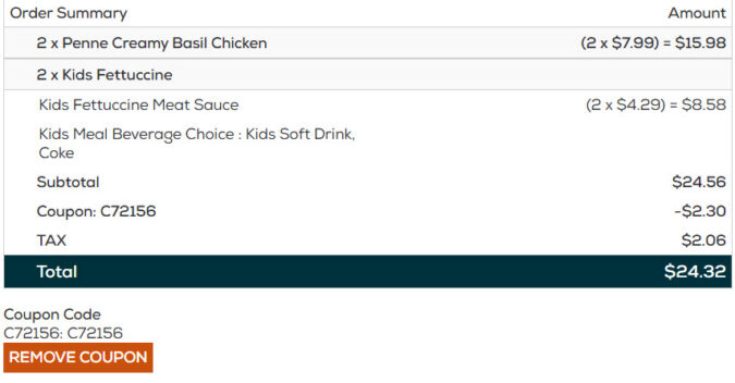 Fazoli’s Coupon $1.99 Kids Meal and $5 Menu