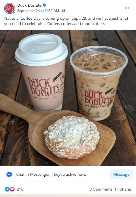 Duck Donuts Coffee Deal