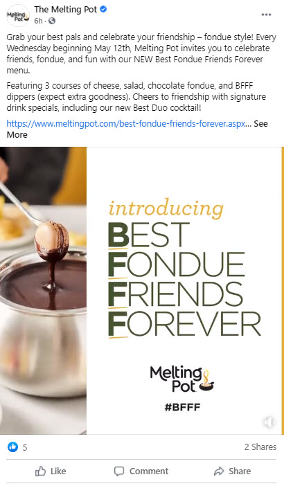 The Melting Pot Friendsday Deal