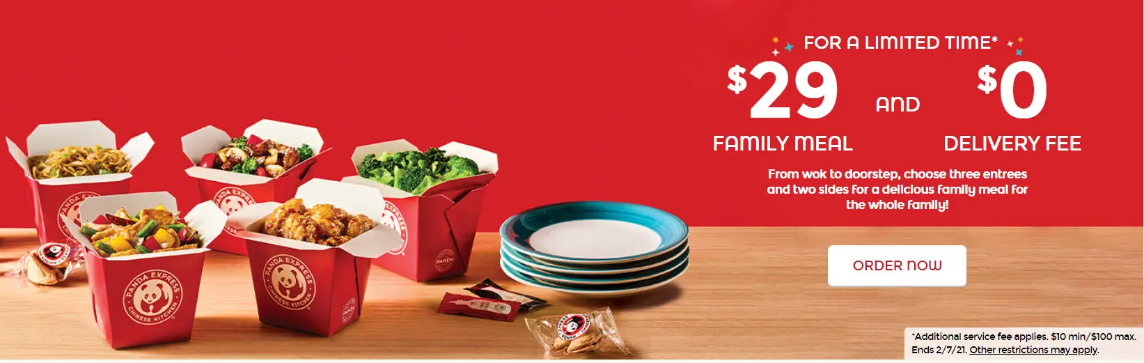Panda Express Family Meal and Delivery Deals