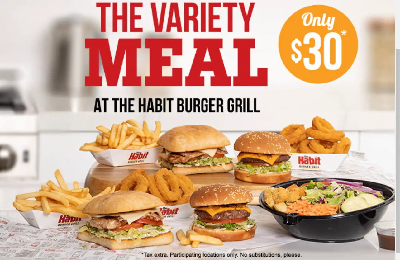 Habit Burger $1 Ice Cream and Family Meal Deals