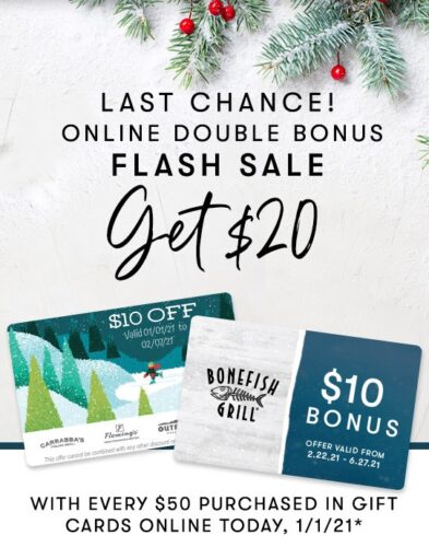 Bonefish, Carrabbas gift card special