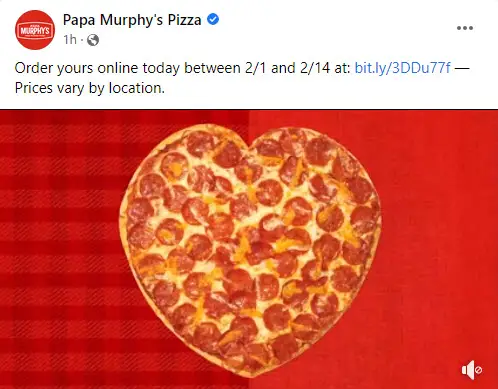 Papa Murphy's Heart Baker Pizza