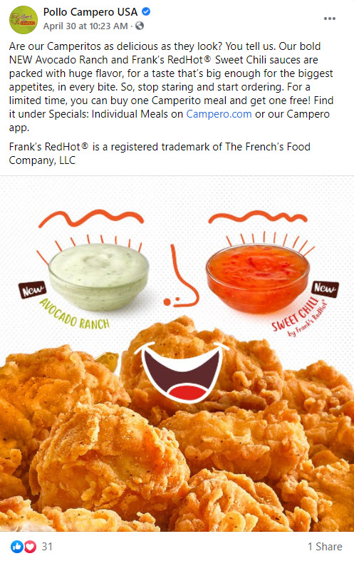 Pollo Campero Buy One Get One Free Meal Deal | EatDrinkDeals