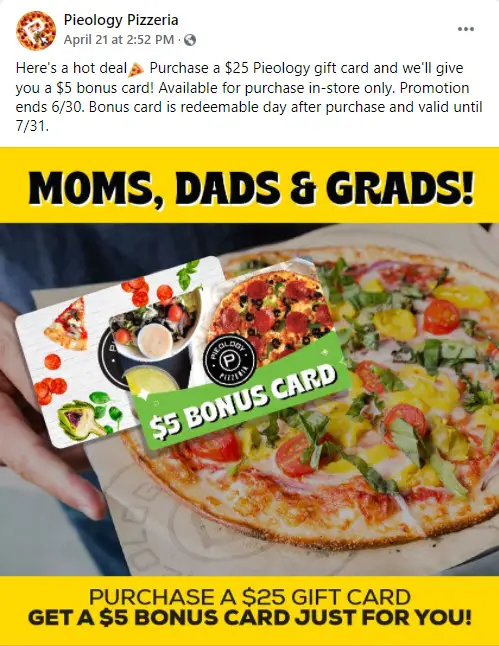 Pieology Gift Card deal