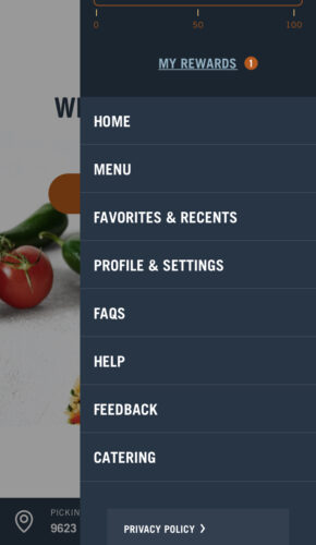 Moe's Mobile App Screenshot