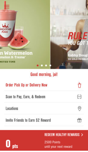 Smoothie King Mobile App Screenshot