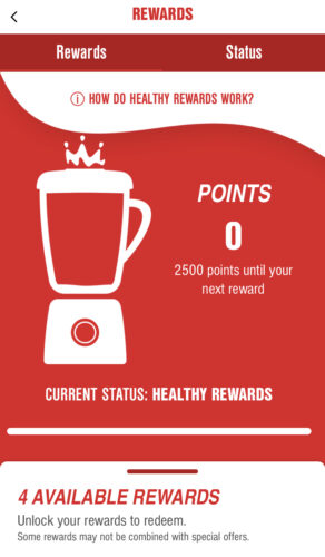 Smoothie King App Screenshot