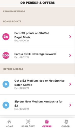 Dunkin' App Screenshot