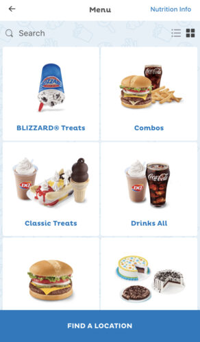 Dairy Queen app Screenshot