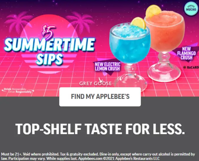 Applebee’s Fancy Like Date Night Menu, 5 Cocktails, and More