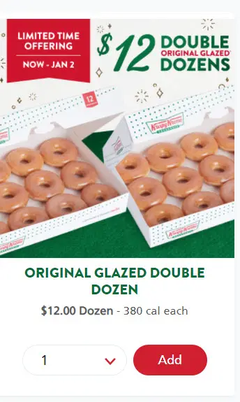 Krispy Kreme $12 2 Dozens Deal