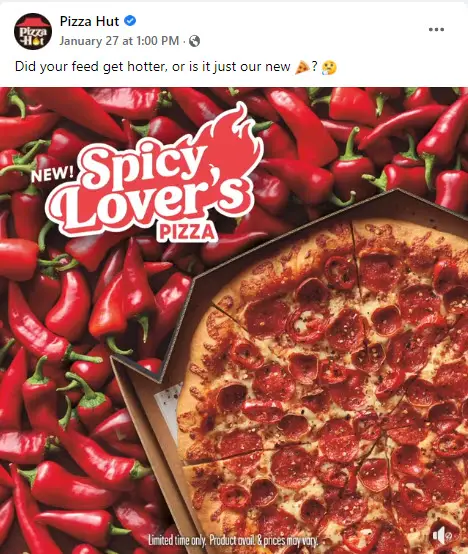 Pizza Hut Spicy Lover's Pizza