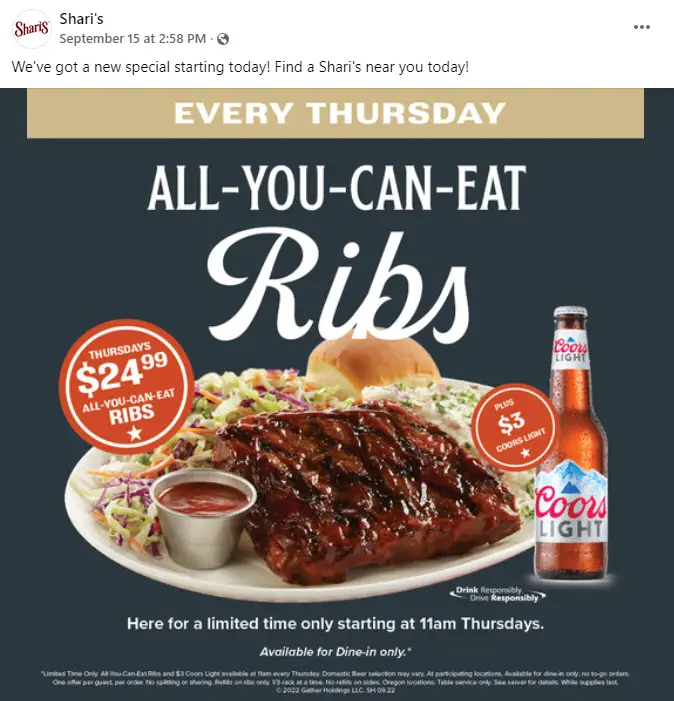 Thursday Restaurant Deals and Specials EatDrinkDeals