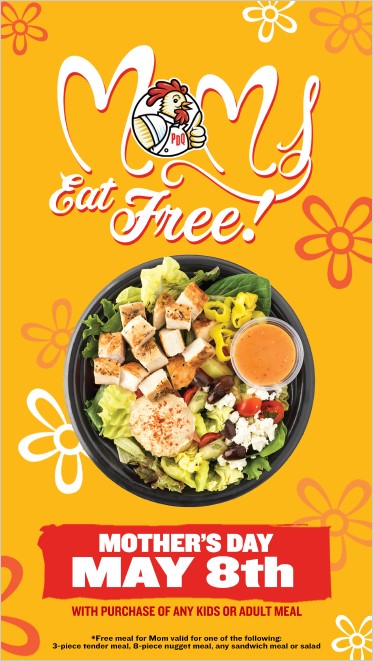 PDQ Free Meal Mother's Day Deal