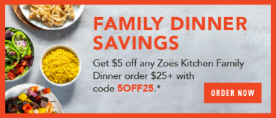 Zoes Kitchen Family Dinner
