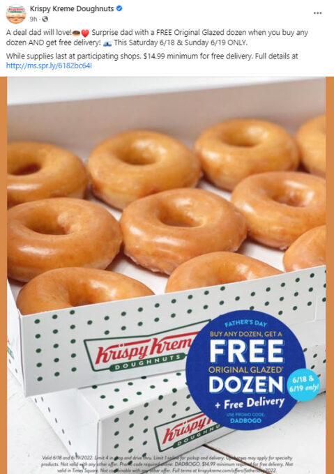 Krispy Kreme BOGO Dozen Doughnuts Deal