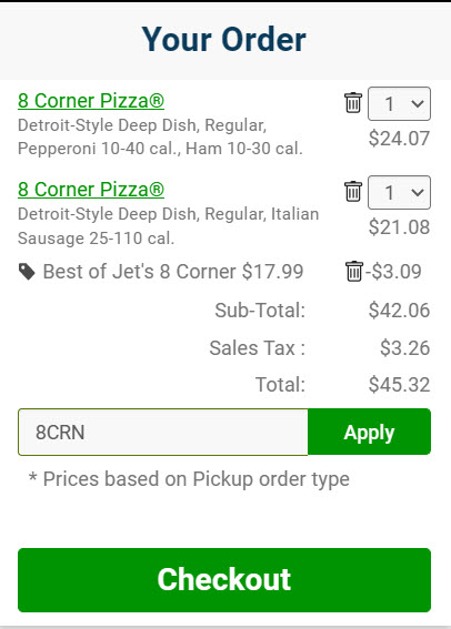 Jet's Pizza Promo Codes