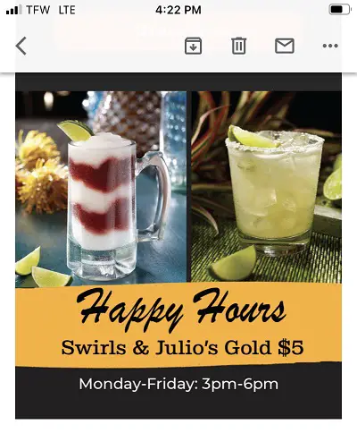 Uncle Julio's Happy Hour