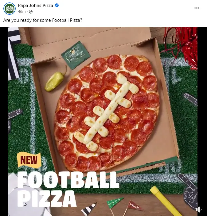Papa John's Football Pizza