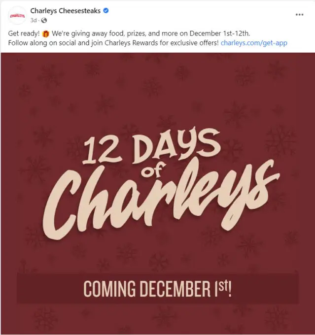 Charleys 12 Days 