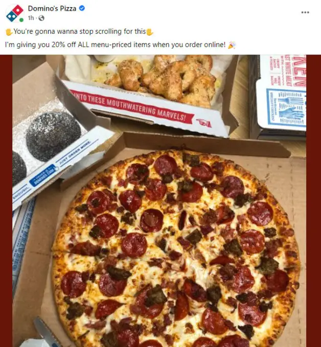 Domino's 20% Off Deal