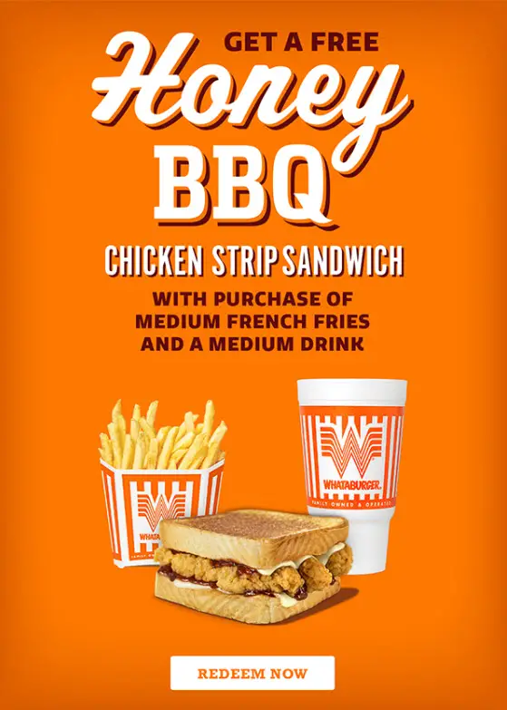 Whataburger Free Chicken Sandwich Deal