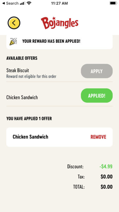 Bojangles Free Chicken Sandwich App Deal