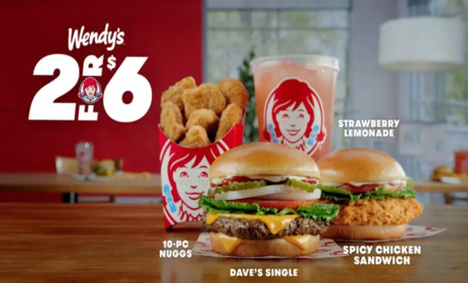 Wendy's 2 For $6 Special