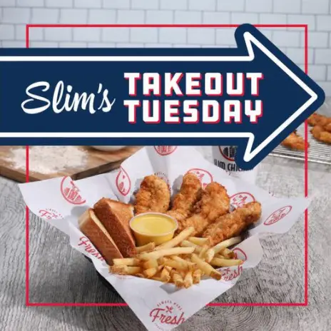 Image from Slim Chickens Takeout Tuesday Facebook post