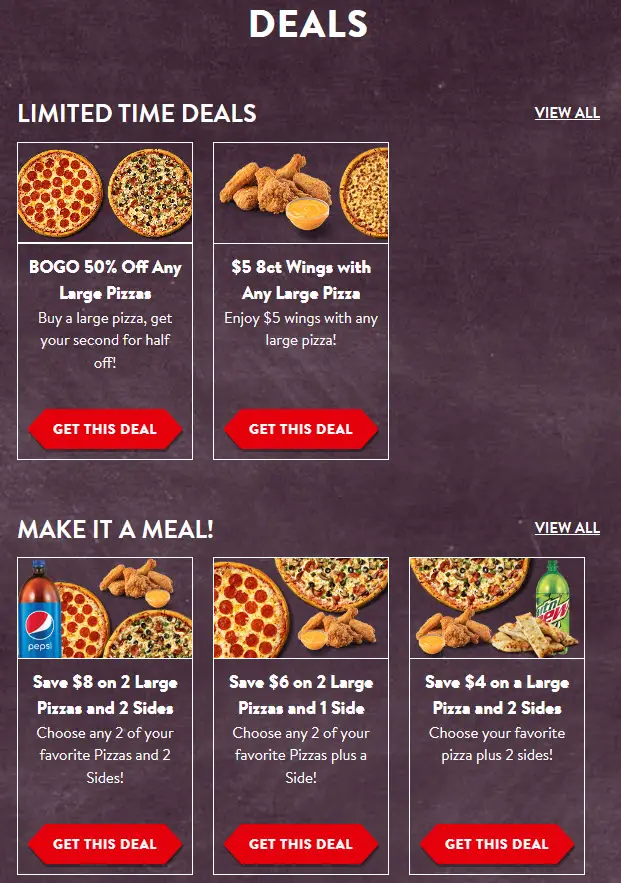 Casey's Pizza Deals