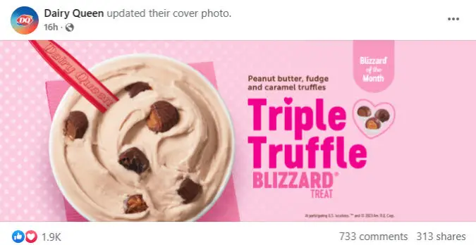 Dairy Queen Triple Truffle Blizzard