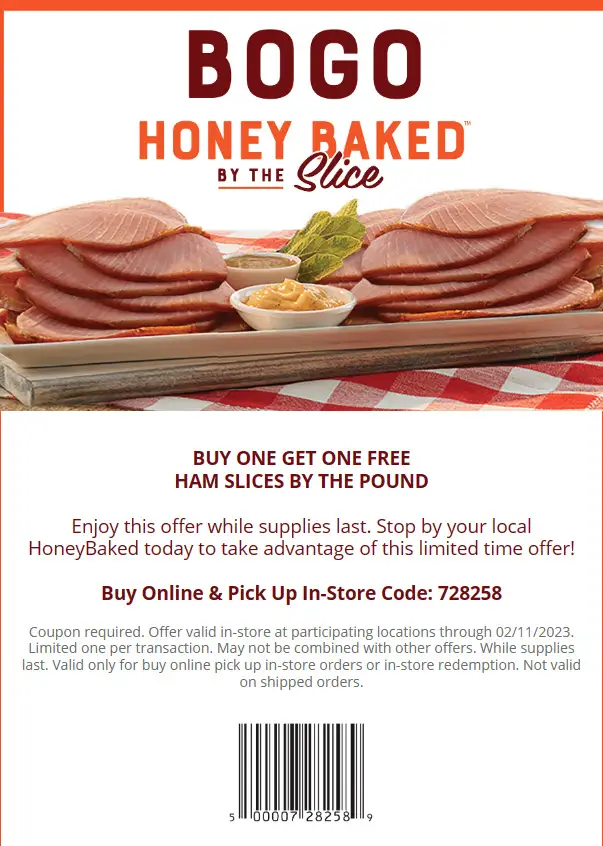 Honey Baked Ham BOGO Coupon 