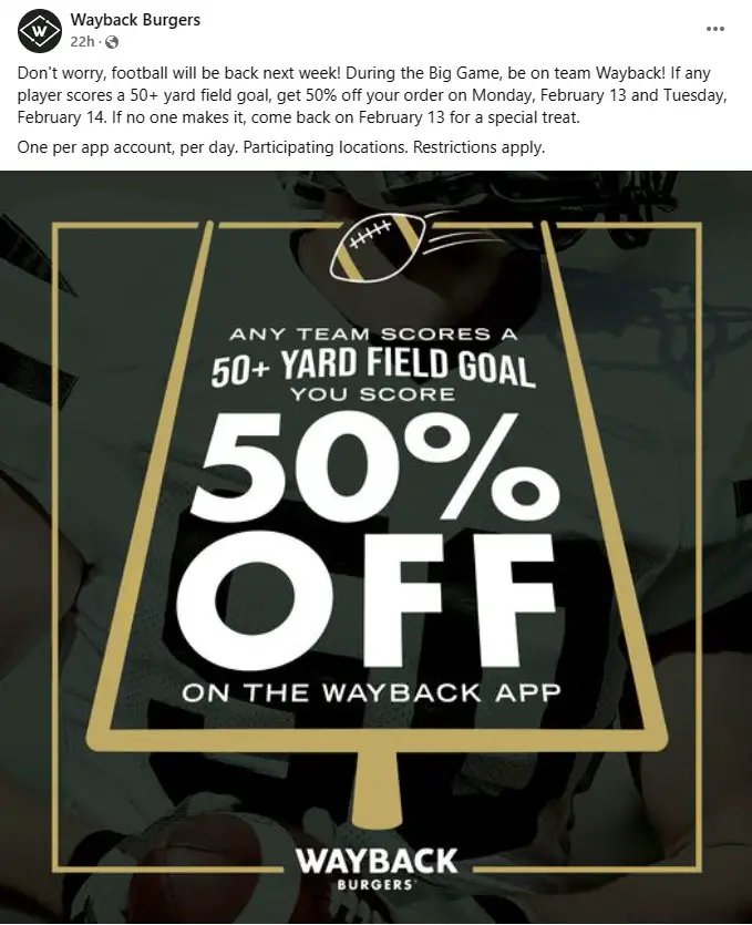 Wayback 50% off special
