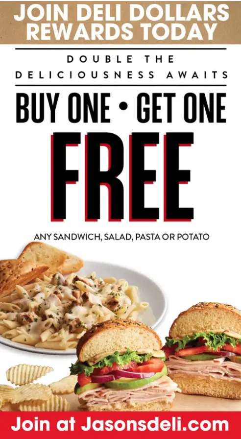 Jason's Deli BOGO Sandwiches Coupon