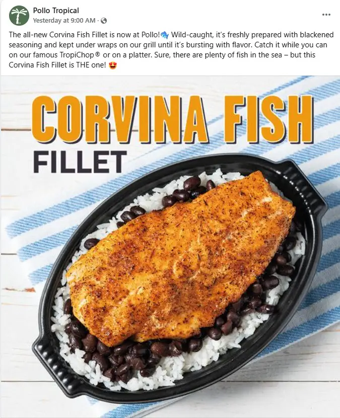 Pollo Tropical Fish FIllet