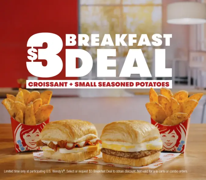 Wendy's $3 Breakfast