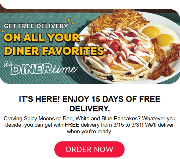 Denny's Free Delivery