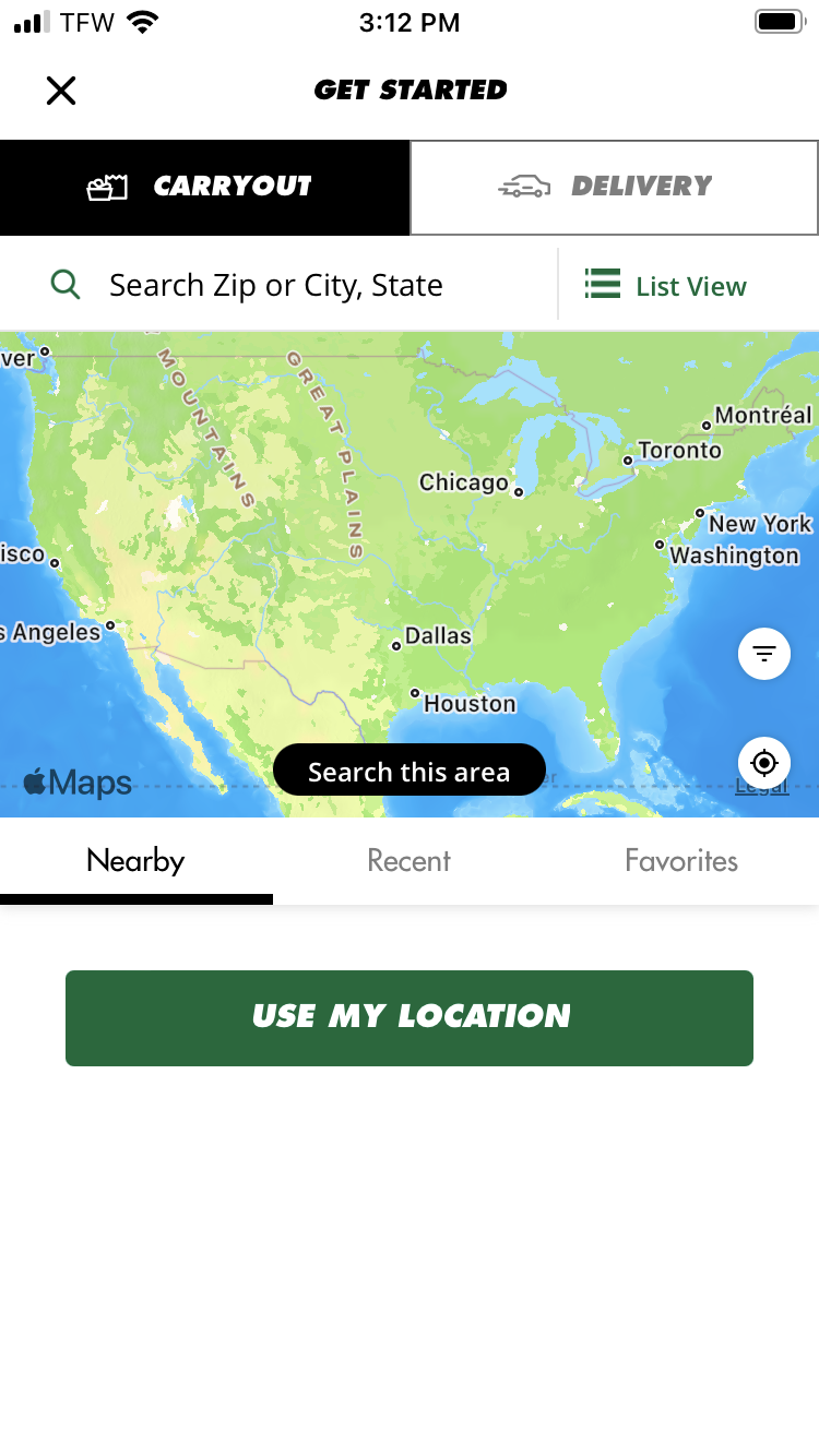Wingstop App Location Finder