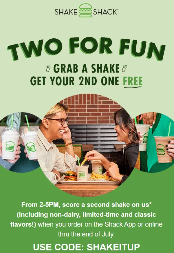 Shake Shack BOGO Shakes Deal